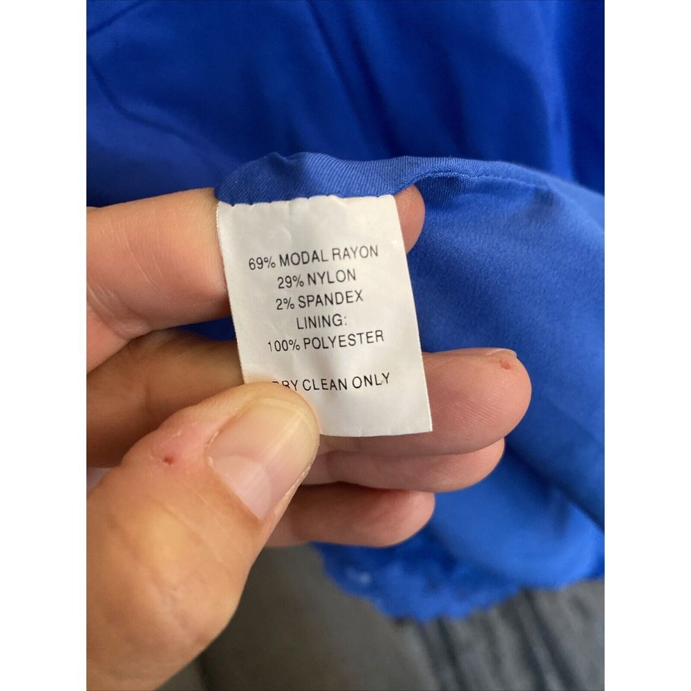 Trina Turk women's Royal Blue Career‎ Work Cocktail dress size 4 Pleats - Picture 8 of 11